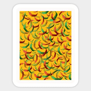 RED And Green Hot Peppers Sticker